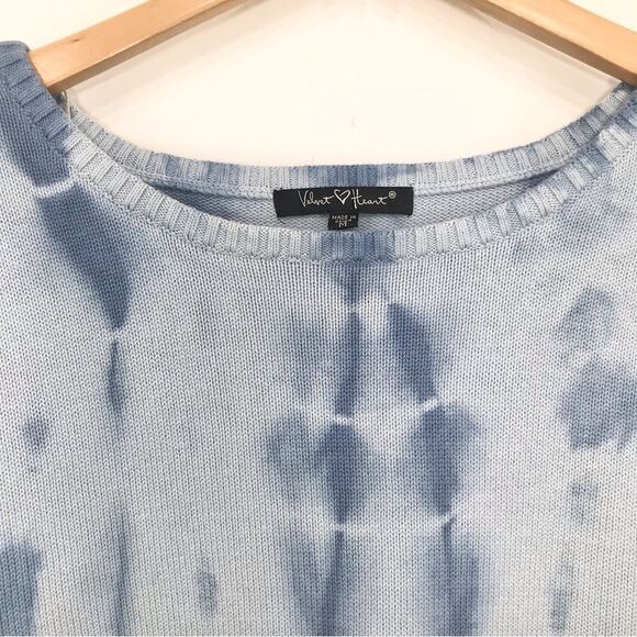 Velvet Heart ZUMA Blue Tie Dye Crew Neck Sweater - Picture 12 of 16
